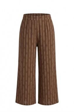 NEW FUN 2 FUN women's printed cropped wide leg pants in brown